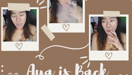 AYA IS BACK SMOKING MARLBORO WHITE