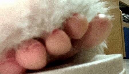 The space between My toes and my slippers