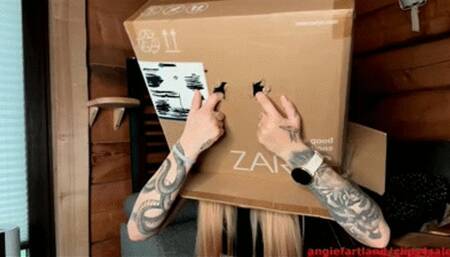 Head in a box She's blocked