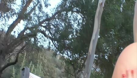 Ashley Fires And Tessa West Play Lesbian Sex Games Outside