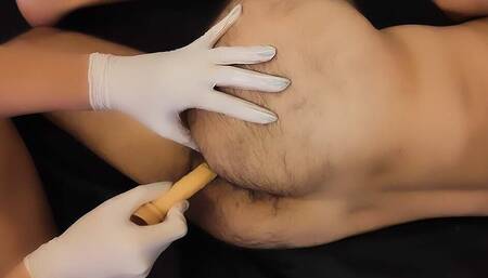 Rimming and Prostate Massage Edging Orgasm Leads to Huge Hands Free Cumshot
