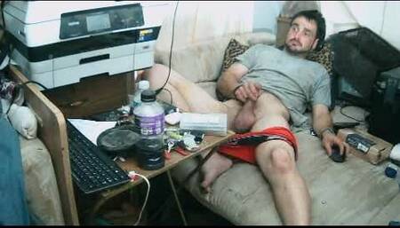 Jacking off in Rv Watching Porn