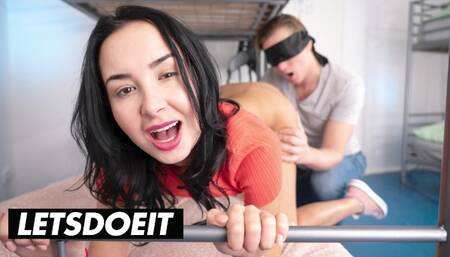 Slovakian Babe Freya Dee Plays With Her Roommate's Huge Cock - HORNY HOSTEL