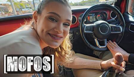 Chloe Rose Sucks Charles Dera's Dick While He's Driving & Rides It As Soon As They Come Home