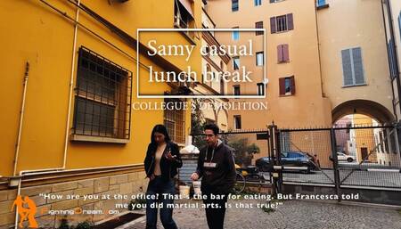 Samy casual lunch break colleagues demolition