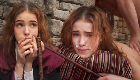 ERECTO ! - Hermione´s First Time Struggles With A Spell - NoLube