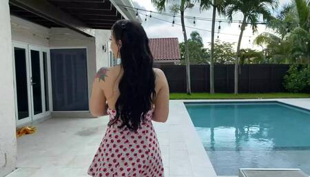 Big titty tattoo babe Stella Raee is looking fine in her sundress ready to fuck me!