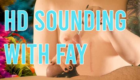 HD Sounding by beautiful alternative girl with smooth metal rod