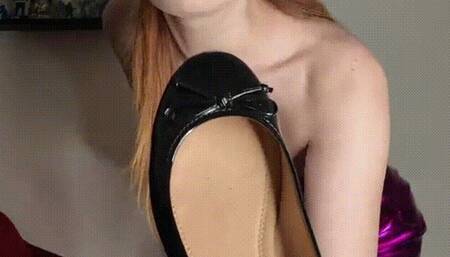 Merciless Mistress wearing ballet flats
