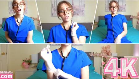 Nurse's White Latex Glove Tease & JOI