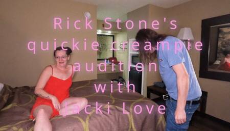 Rick Stone's quickie creampie audition with Jacki Love (1080p)