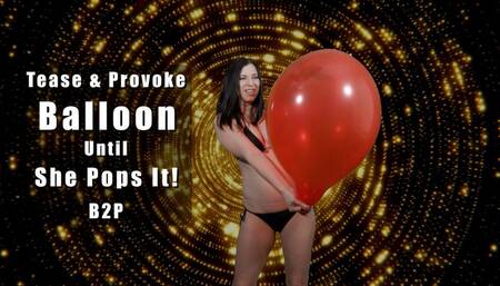 Kylie Teases and Provokes Red Balloon Until She Pops It - Kylie Jacobs - MP4 1080p HD