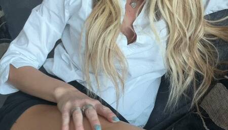 Ashleigh McKenzie the secretary encourages you to wank with her