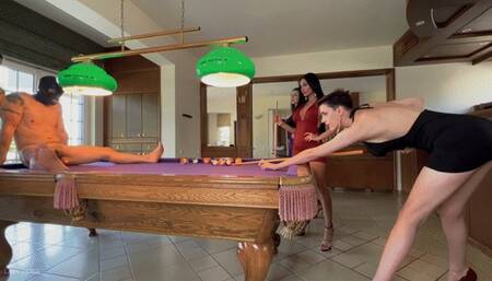 Mean and hard ballbusting with pool balls - [FHD MOV]