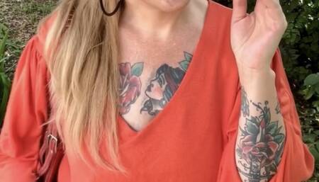 Red Marlboro - Smoking in the park Part 2 - Deep Inhales, Nose exhales, Coughing, Crush, Long red nails, Sneakers, Sunglasses