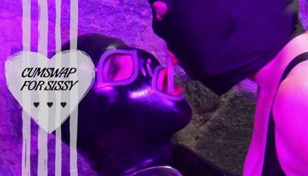 Blowjob and Cumkiss for Sissy Husband after 1 week of Chastity