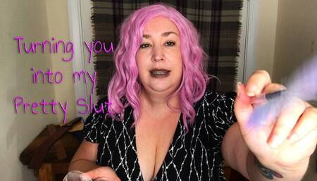 Turning you into my Pretty Slut - BBW Nimue Allen Femdomme feminisation ASMR makeup pov MP4