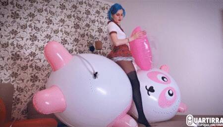 Q931 Stasia's crazy overinflation and popping of ShoSu Panda - 480p