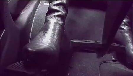 Driving my Luxury SUV in Leather Boots (Part 1)