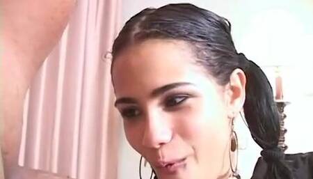 Teen swallows jizz after fuck