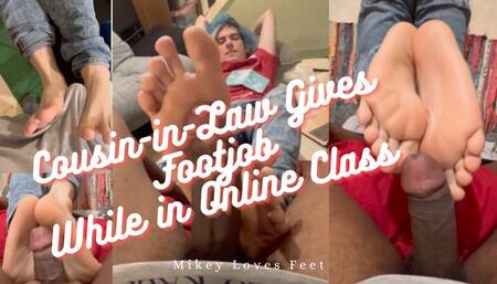 I Fucked My Cousin-in-Laws Feet While He Was in His Zoom Class- GayFootjob, Male Feet, Guys Feet