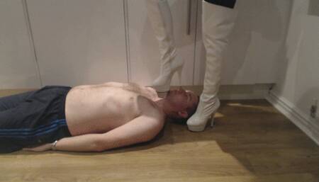 Close Up Trample- White Thigh Highs (MOV)