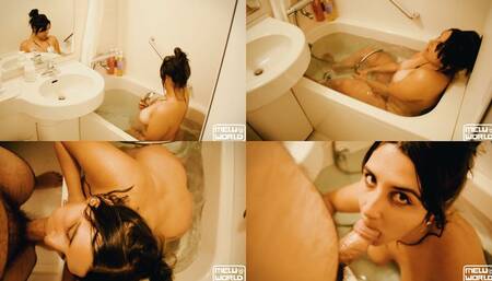 Japanese ofuro POV blowjob - MeluWorld