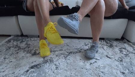 moving our toes inside our sneakers a