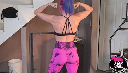 Pink Pump - Goddess Works Out and Shoves her sweaty feet in YOUR face