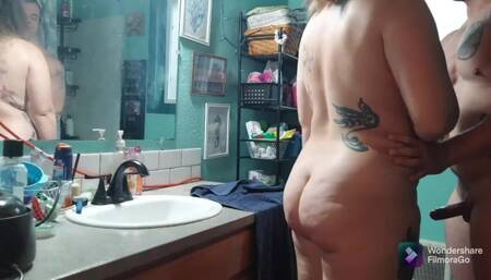 Bathroom sex on the counter