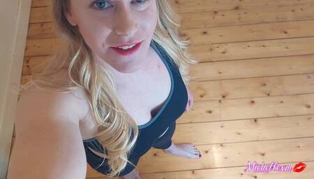 POV Muscle girl lifts you by the throat with her huge arms she excites and humiliates you.