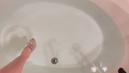 Kitty mask play in the bathtub-meow!