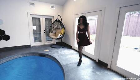 Bella Luxx goes for a swim in her Sexy Mini Dress