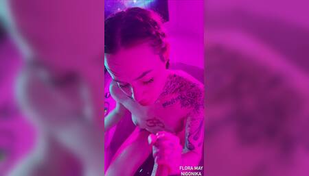 Flora May - Neon Candlestick Dance in the Soul, Then Giving a Blowjob _ Nigonika 2024