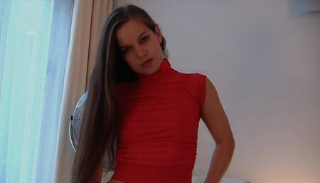 Giselle licking pantyhosed feet