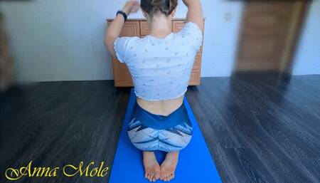 Spandex, Naked Yoga I stretched my body and legs, I couldn’t resist and masturbated my pussy