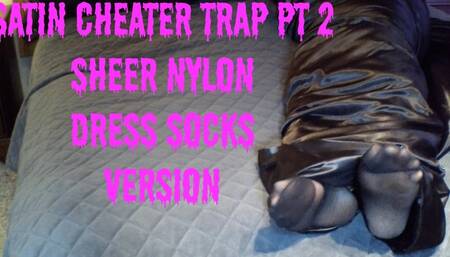 Satin Cheater Trap Pt 2 - sheer dress socks in SD540res