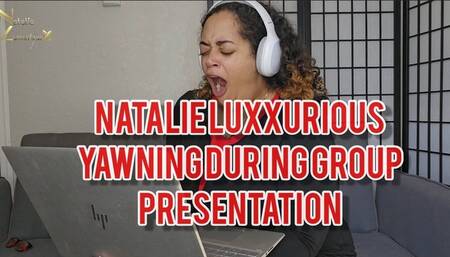 Big Yawning During Group Presentation