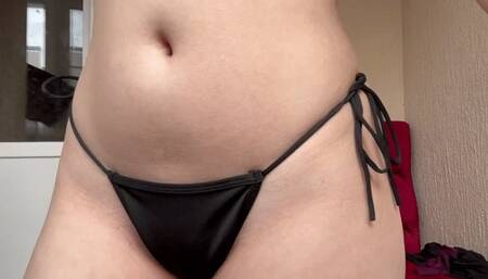 Bikini babe on the balcony