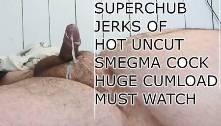 Sadistic Suerchub Master Jerks of His Cheesy Smegma Cock and Shoots Huge Amount of Divine Cum on His Hairy Xxlfupa.