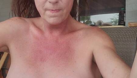 Topless Smoking American MILF