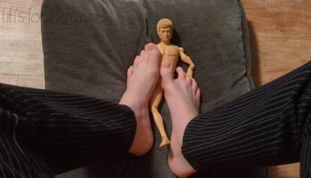 Smothering and toying with a shrunken man with my feet
