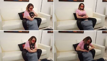 105 - Neck squeezing and handsmother in living room - part2