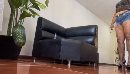 Balbina Big legs and Big feet paradise in sexy black heels