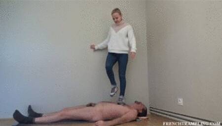 2277 Sneakers cock trampling with Katy