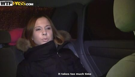 Hot car sex with anal creampie