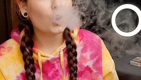 Smoking 100's, Chatting with you and answering questions