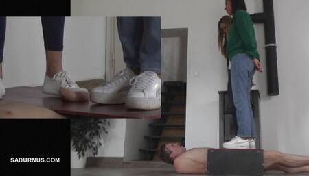 Mistresses Tatjana and Natasa love the CBT A picture in a picture