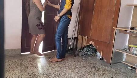 Office Staff Fucking with Her Senior at Hall Room