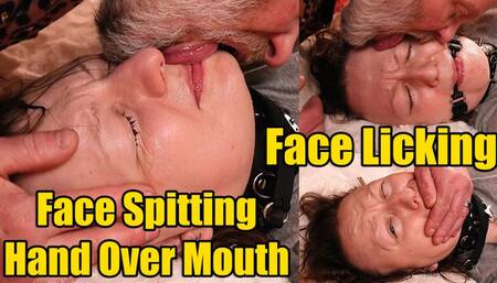 Face Licking, Spitting, Hand Over Mouth Domination (4K)